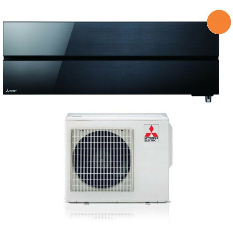 Mitsubishi Electric Inverter-Klimagerät Serie Kirigamine Style 9000 Btu MSZ-LN25VGB Onyx Schwarz R-32 Wi-Fi Integriert Klasse A+++ Schwarz