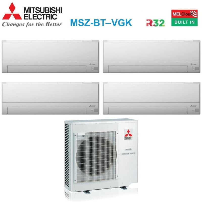 Quadri Split Inverter-Klimageräte Serie msz-bt 9+9+9 mit MXZ-4F72VF R-32 Wi-Fi Integrated 9000+9000+9000 - Mitsubishi Electric