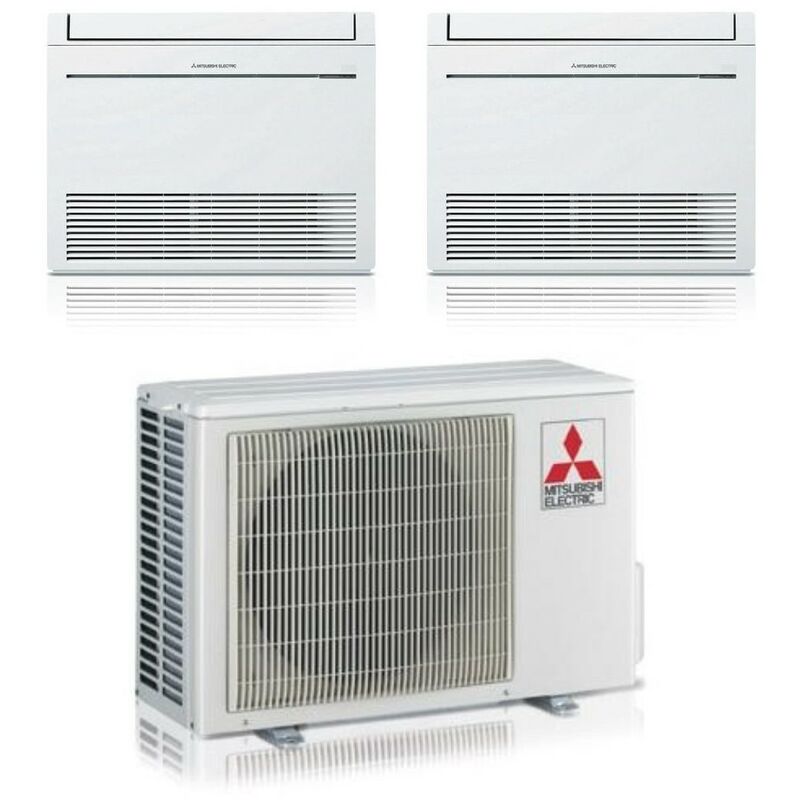 Mitsubishi Klimagerät Floor mfz-kt Dual Split Inverter 9000 + 12000 btu mit MXZ-2F53VF Gas R-32