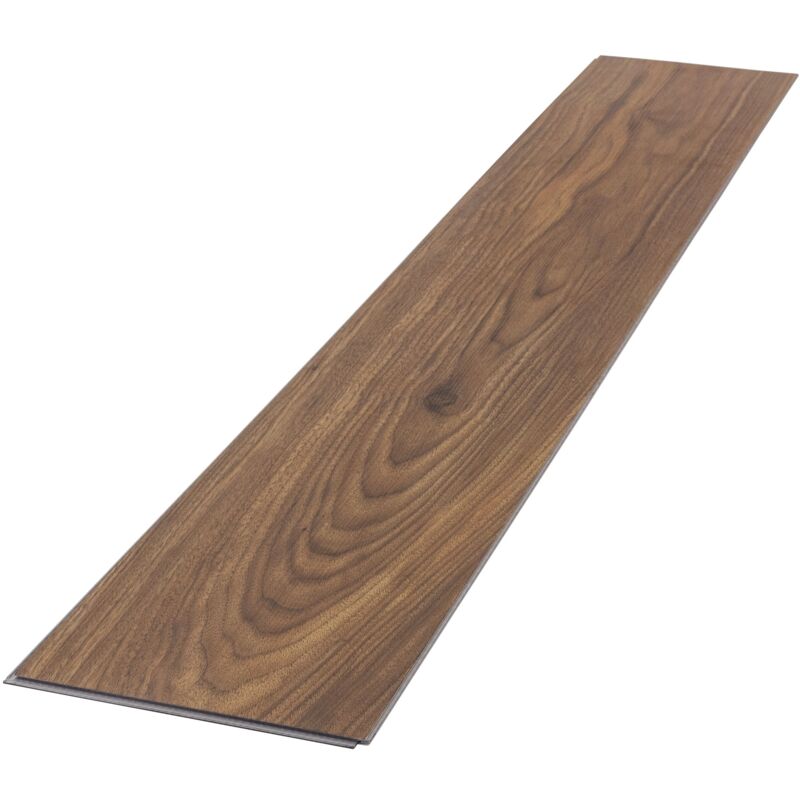 Deluxe pvc Bodenbelag, Click Vinyl-Dielen, Vinylboden, 122 cm x 18 cm x 4,2 mm, Dicke 4,2 mm, 7,7m²/35 Dielen, Outtrigger Eiche, Braun, Holzoptik,