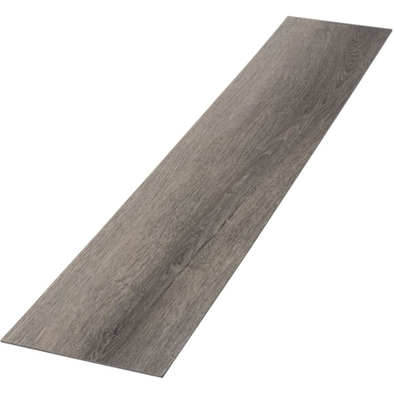 Deluxe pvc Bodenbelag, Selbstklebende Vinyl-Dielen, Vinylboden, 91,5 cm x 15,3 cm x 2 mm, Dicke 2 mm, 8,92m²/64 Dielen, Kiefer, Grau, Holzoptik,