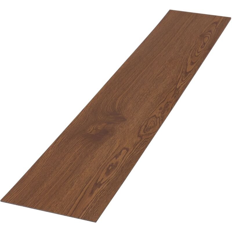 ML-Design Deluxe PVC Bodenbelag, Selbstklebende Vinyl-Dielen, Vinylboden, 91,5 cm x 15,3 cm x 2 mm, Dicke 2 mm, 2,23m²/16 Dielen, Roteiche, Braun,