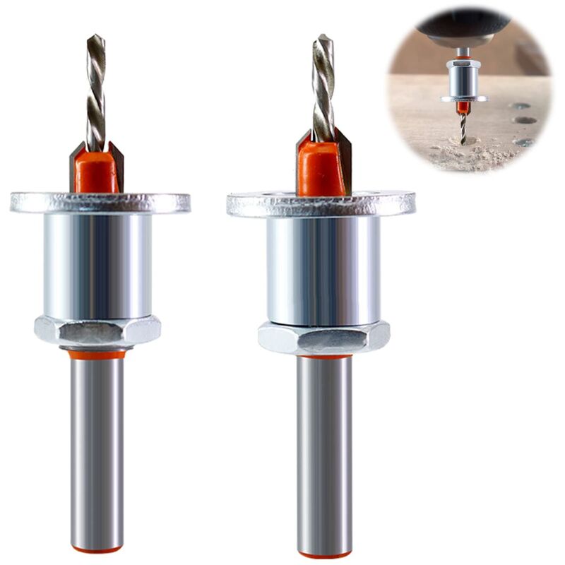 Tigrezy - mm Kegelloch-Holz-Senkbohrer-Set, HSS-Senkbohrer-Set, Holzbearbeitungs-Senkbohrer-Set, komplettes Set mit Grenzen (2)