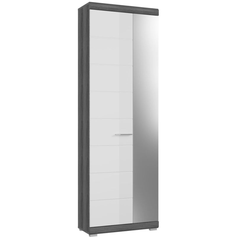 Möbelstück SCOTT – Hochglanz Weiß – 6 Fächer, 1 Tür – Zum Aufstellen