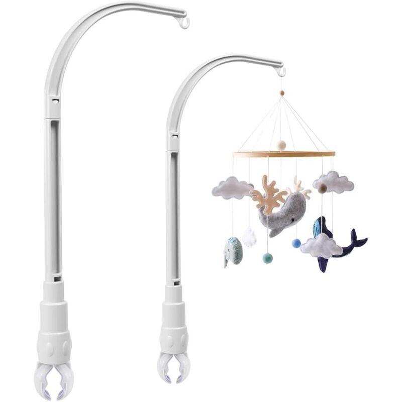 Mobile Babybettstütze Verstellbare Krallenhalterung Abnehmbar und neigbar Geeignet für Kinderbetten, Hängendes Windspiel für Neugeborene von 0-12