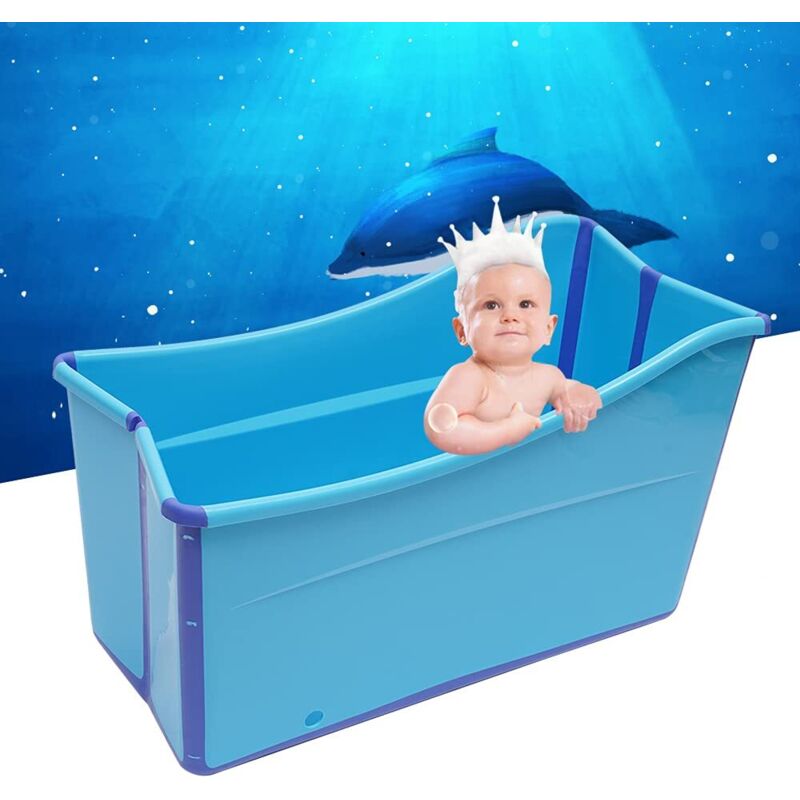 Mobile Badewanne für Erwachsene Faltbare Badewanne 87x46x56.5cm Babyschwimmbecken mit Ablaufschlauch Ideal für das kleines