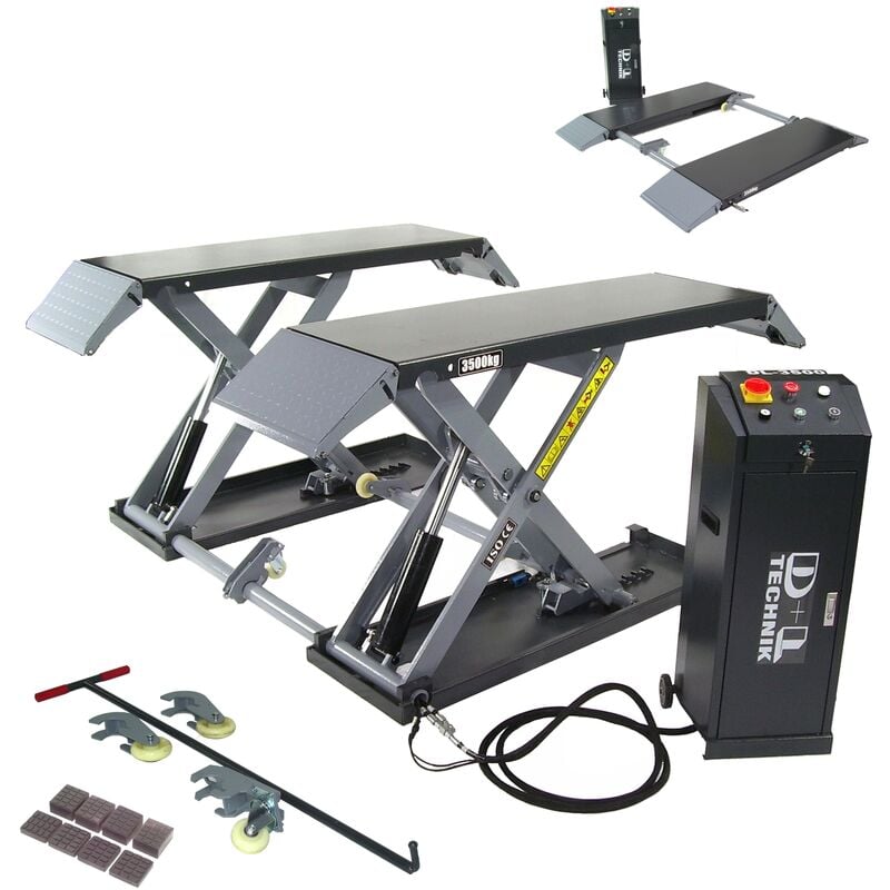 Mobile Scherenhebebühne 3500 kg Kurzhub Bühne Hebebühne 3 t Reifendienst 06303