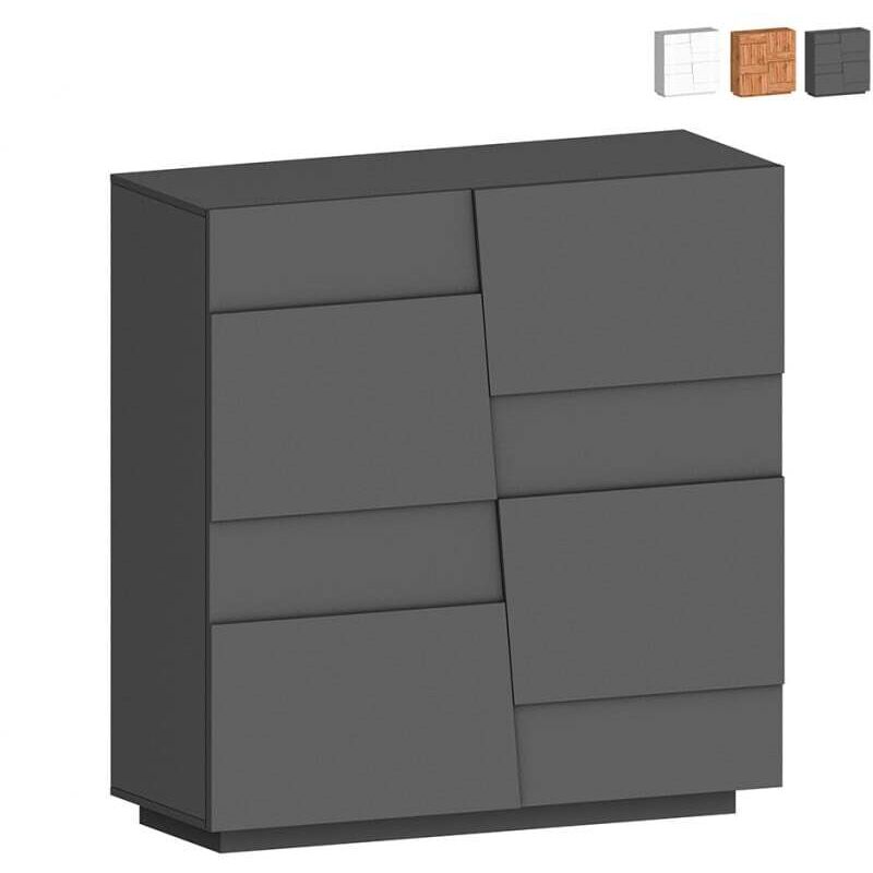 Moderne Anrichte 2-türig Mehrzweck Flurschrank 120x44,6x126cm Seeley - Anthrazit