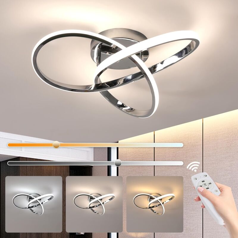 COMELY LED-Deckenleuchte, moderne Deckenleuchte, 20 W, 2200 lm, weiße Deckenleuchte für Küche, Flur, Esszimmer, Schaltersteuerung 3000 K/4500 K/6500 K