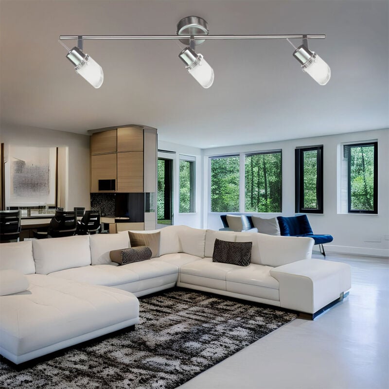 Wofi - led Decken Spot Leuchte Glas Strahler beweglich weiß Flur Lampe