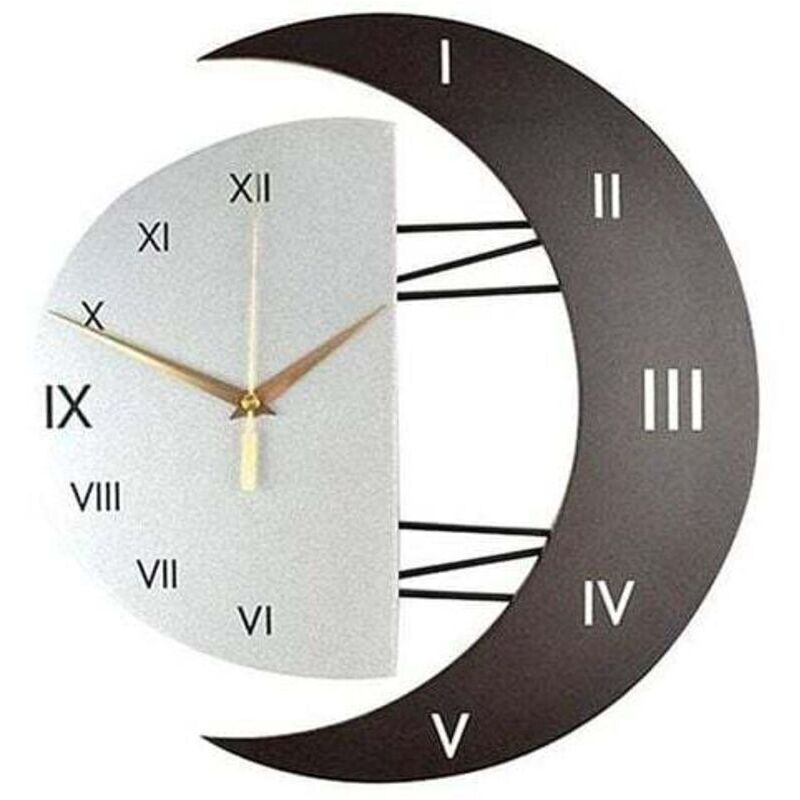 Moderne Wanduhr, modernes Design, kreative Mondrahmen-Wanduhr, Küchenuhr, Wanduhr für Zuhause (33 cm)
