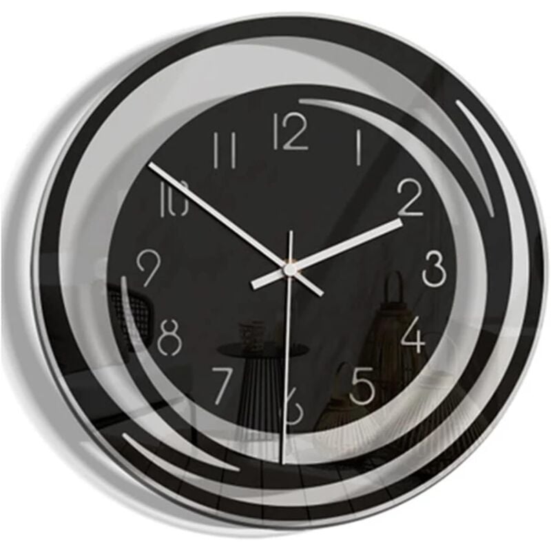 Moderne Wanduhr, Wanduhren fürs Wohnzimmer, 28 cm großes Zifferblatt, kein Ticken, geräuschlos für die Schule, Wanduhr für Zuhause, Wanddekoration