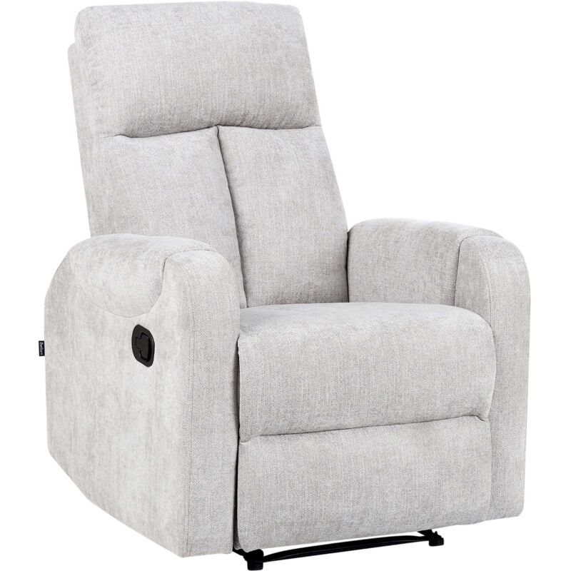 Fernsehsessel SOMERO Mit Fußstütze Stoff Grau