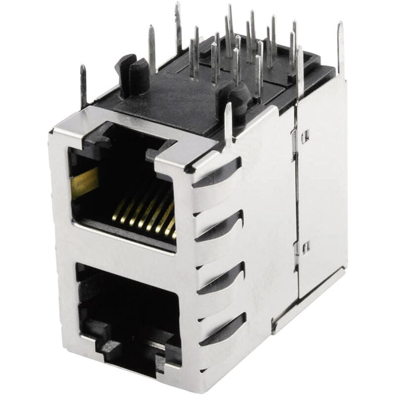 Bel Stewart Connectors - SS-738811S-PG4-AC Modular-Einbaubuchse Doppelstock 2x1 Port geschirmt Cat.5 s