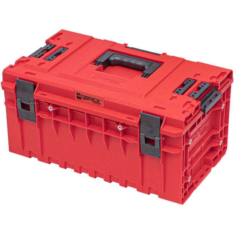 Qbrick System - one 350 2.0 Vario red ultra hd Custom Werkzeugkoffer modularer Organizer 585 x 385 x 320 mm 38 l stapelbar IP66