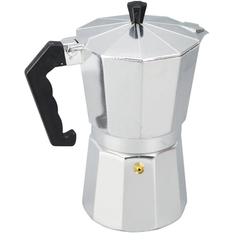 Aougo - Moka-Kanne, italienische Kaffeemaschine für 6 Tassen, italienische Espresso-Kaffeemaschine, italienische Moka-Kaffeemaschine, für Gas- und