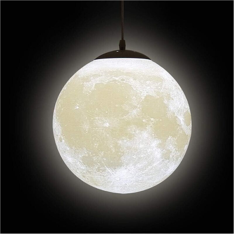 Mond-Deckenleuchte, Mond-Pendelleuchte fürs Kinderzimmer, Mond-Pendelleuchte, Kugel-Deckenleuchte, Planeten-Pendelleuchte, Schlafzimmer-Kronleuchter,