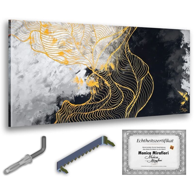 Monica Mirafiori I 100% HANDGEMALT I Gemälde Individual 140x70cm Gemälde Handgemalt Acrylgemälde Sehr großes Acrylbild I Moderne Kunst I Kunstbilder