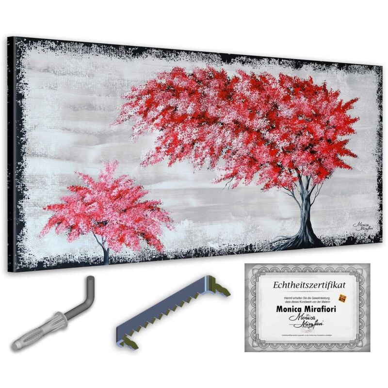 Monica Mirafiori I 100% HANDGEMALT I Gemälde Liebe 140x70cm Gemälde Handgemalt Acrylgemälde Sehr großes Acrylbild I Moderne Kunst I Kunstbilder