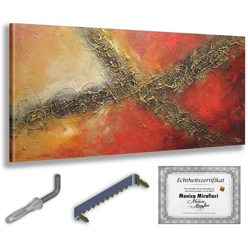 Monica Mirafiori I 100% HANDGEMALT I Gemälde Perfect 140x70cm Gemälde Handgemalt Acrylgemälde Sehr großes Acrylbild I Moderne Kunst I Kunstbilder