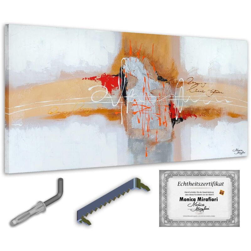 Monica Mirafiori I 100% HANDGEMALT I Gemälde Power Up 140x70cm Gemälde Handgemalt Acrylgemälde Sehr großes Acrylbild I Moderne Kunst I Kunstbilder