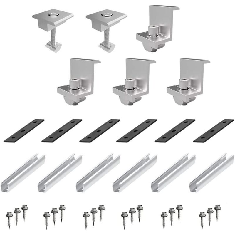 Montagesatz für Solarmodule, Solarmodulhalterung, Zubehör für Solaranlagen auf dem Dach, Montage von Metallpaneelen auf dem Dach