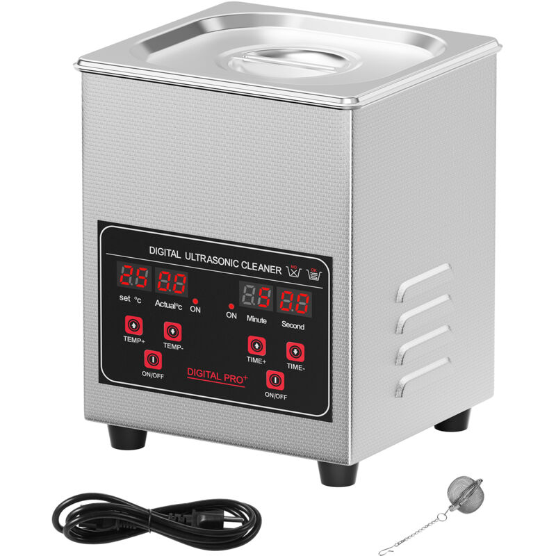 Mophorn 1,3 l Ultraschallreiniger, 50 W mit Timer und Heizung, 40 kHz digitale Reinigungsmaschine für Schmuck, Uhren, Brillen, Industrieteile,