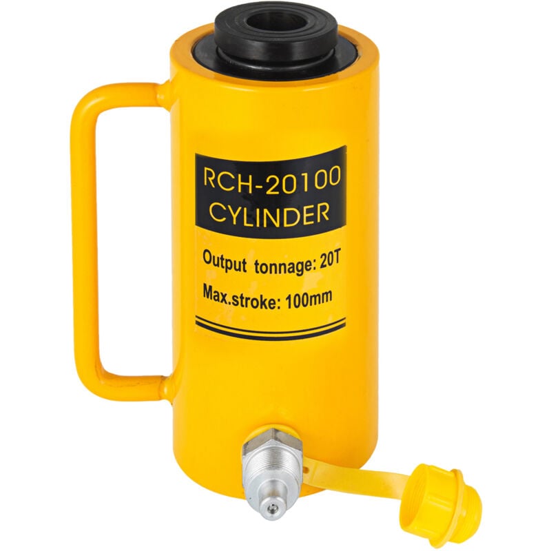 20T/44000LBS Hohlzylinder-Heber, 100 mm Kolbenstange, Hochleistungs-Hydraulik-Vollzylinder für Auto, Transporter, Boot, lkw, Wohnwagen - Mophorn