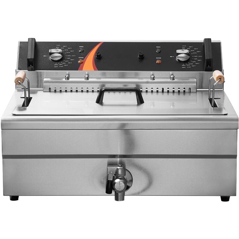 Mophorn - 3000 w elektrische Truthahnfritteuse, 30,6 Qt/29 l kommerzielle Fritteuse mit Korb, Temperaturregelung, Edelstahl, für den Einsatz in