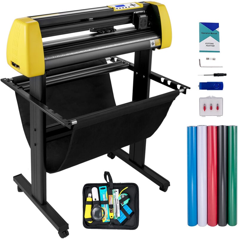 34' Vinylschneider/Plotter, Schilderschneidemaschine, LCD-Bildschirm, 3 Klingen, Software enthalten, für den Heim-/Geschäftsgebrauch - Mophorn