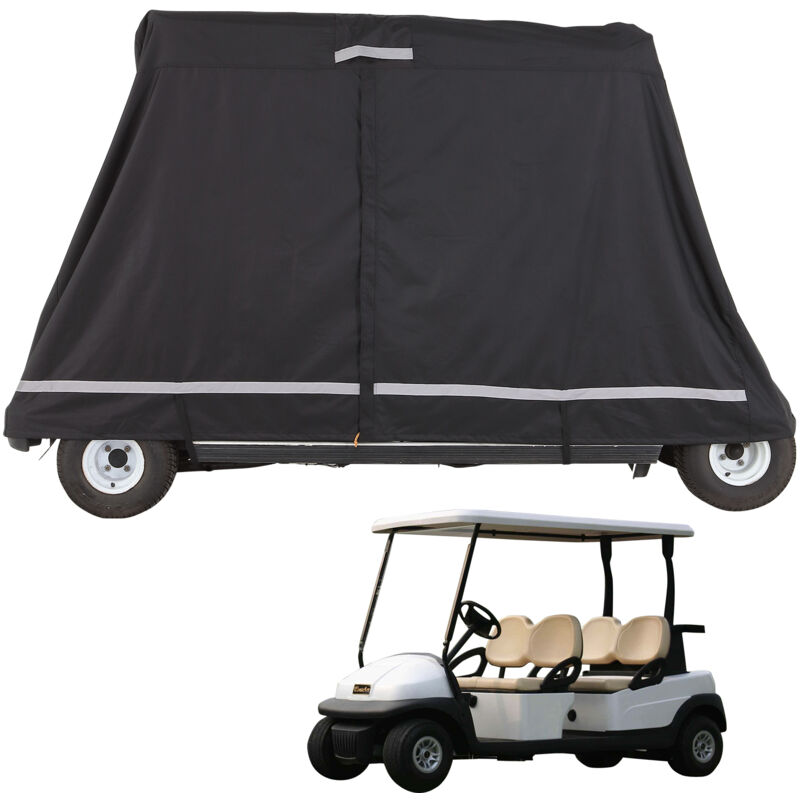 Mophorn 4 Passagier Golf Cart Cover, 600D Polyester Full Protection, Universal Fit für die meisten Club Cars, wasserdicht, sonnengeschützt &