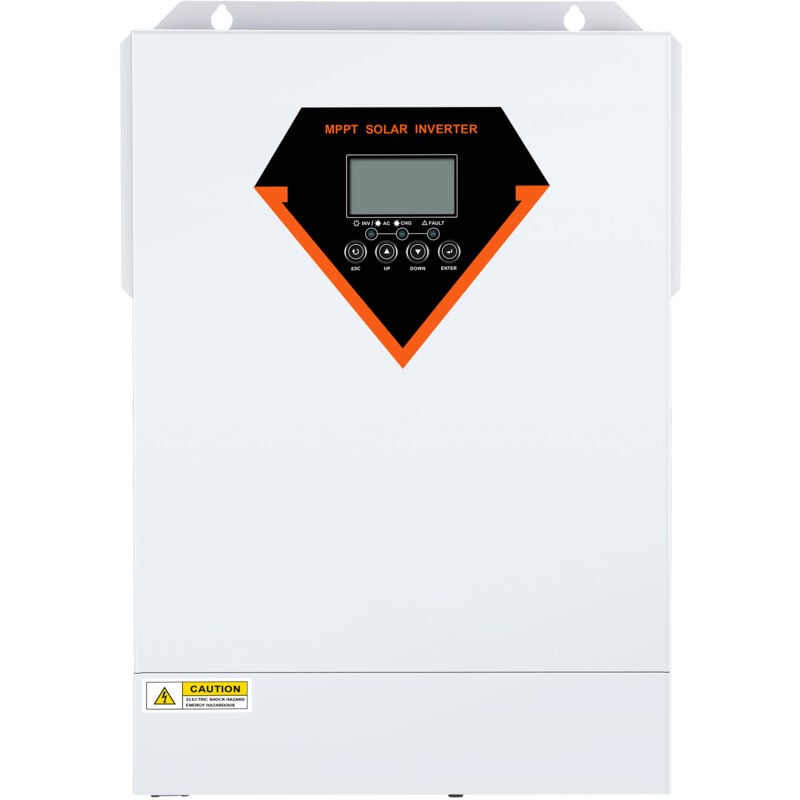 Mophorn - 5500W Hybrid-Solar-Wechselrichter, reine Sinuswelle netzunabhängig, 230V ac, integrierter 100A MPPT-Solarladeregler, hybrides Laden von