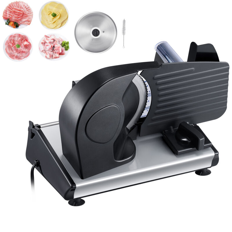 Mophorn 7,5 Zoll elektrischer Feinkost-Allesschneider – 180 W Leistung zum mühelosen Schneiden von Fleisch, Käse und mehr – Einstellbare Dicke,