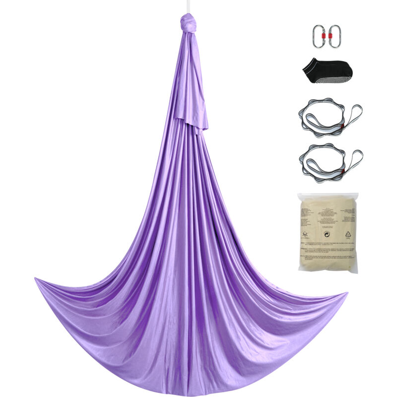 Mophorn - Aerial Yoga Hammock & Swing, 4.4 Yards Nylon Yoga Starter Kit mit Full Rigging Hardware und Easy Set-up Guide, Antigravity Flying für alle