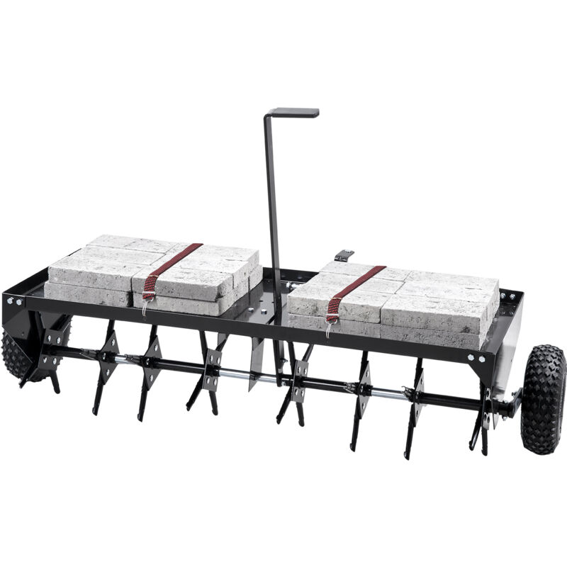 Mophorn Aerifizierer, 1500x980x885 mm, Rasenbelüfter zum Hinterherziehen mit Universalkupplung, Aufsitzmäher mit versetzt angeordneten Eisenspikes,