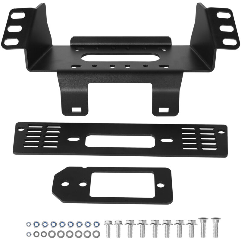 Mophorn Anhängerkupplung Seilwinde Montageplatte, 907–1633 kg Tragfähigkeit, kompatibel mit Polaris Ranger Rescue-Modellen von 2010–2021,