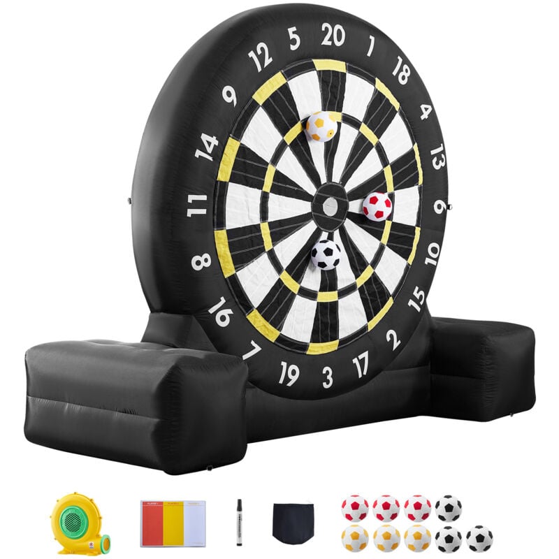 Mophorn Aufblasbare Fußball-Dartscheibe (2,44 m Höhe), großes Kick-Darts-Spiel mit Tragetasche und Luftpumpe für einfachen Transport, ideal für