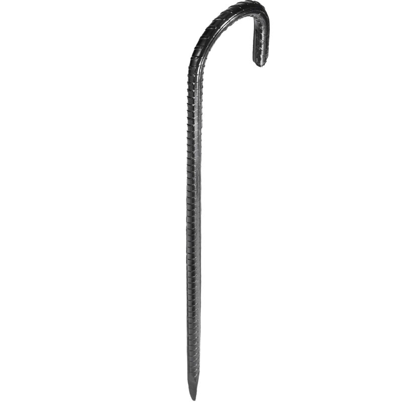 Mophorn Bodenanker, 406,4 mm, J-förmig mit 10 mm Durchmesser, verzinkte Zeltheringe, Erdanker, Erdnägel, Heringe, geeignet für Zelte, Vordächer,