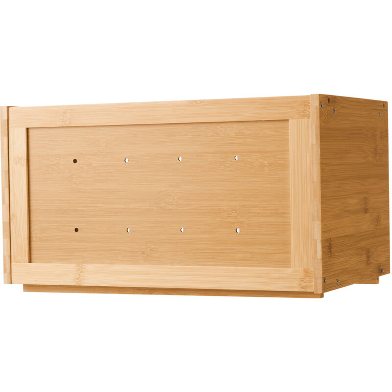 Mophorn Brotkasten aus Holz für die Küchentheke, ideal zur Aufbewahrung von selbstgebackenem Brot, mit gewellter Acryl-Tür und natürlichem Design für