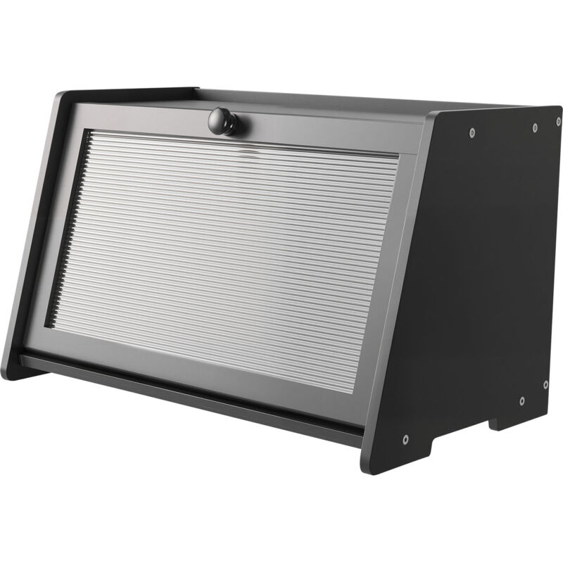 Mophorn Brotkasten aus Holz für Küchentheke, Brotbehälter mit gewellter Acryl-Türplatte, ideal zur Aufbewahrung von selbstgebackenem Brot, Brotbox in