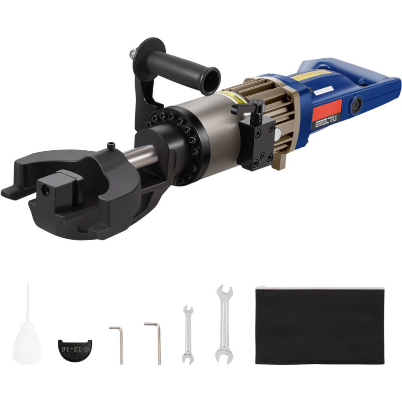 Mophorn - 1500 w elektrischer hydraulischer Bewehrungsbieger, 12 – 22 mm, tragbar, Hochleistungsstahl, Baustelle, 220 v, mit Werkzeugkoffer und