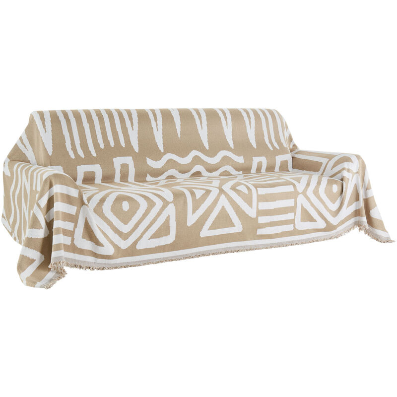 Mophorn Couchbezug (299 x 181 cm) im Boho-Stil, rutschfester Chenille-Schutz für Ecksofas, waschbarer und kratzfester Schonbezug für Haustiere,