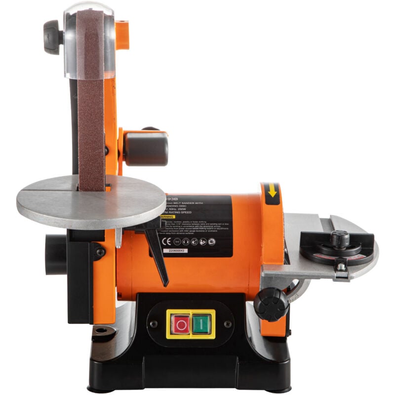 Mophorn - Elektrischer Bandschleifer, 300 w Band- und Tellerschleifer, 5-Zoll-Metall-Tischschleifmaschine, 2950 U/min Schleif- und Poliermaschine mit