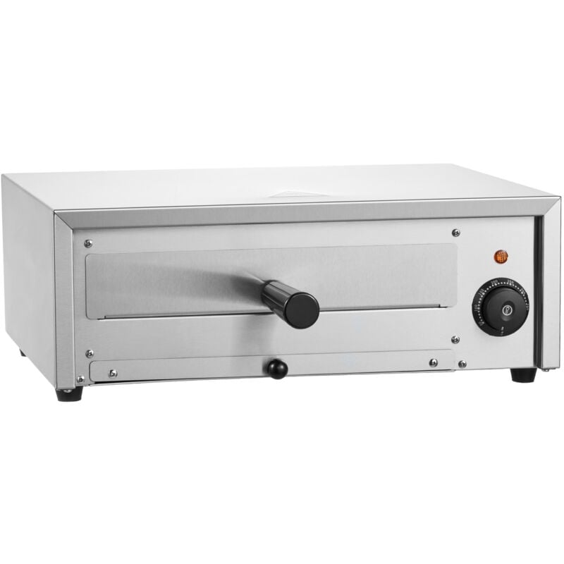 Mophorn - Elektrischer Pizzaofen von für die Arbeitsplatte, 12 Zoll, 1500 w, Temperaturbereich 122-662℉, Edelstahl, für Gewerbe und Privat