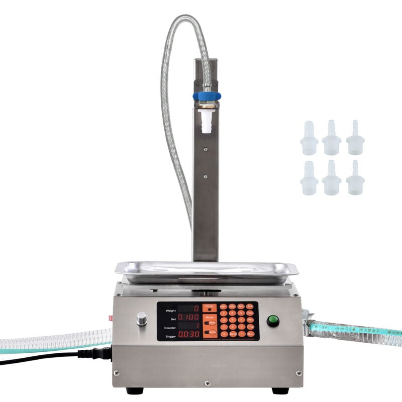 Flüssigkeitsabfüllmaschine, 30–15000 g Kapazität, automatischer Flaschenfüller, digitale Steuerung für Milch, Wasser, Öl, Wein, Getränke, Einzeldüse