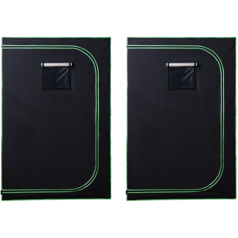 Mophorn Growzelt 120x60x180 cm, Pflanzenzelt mit hochreflektierendem 600D Mylar, Indoor-Growbox mit Sichtfenster, Bodenwanne und Reißverschluss,