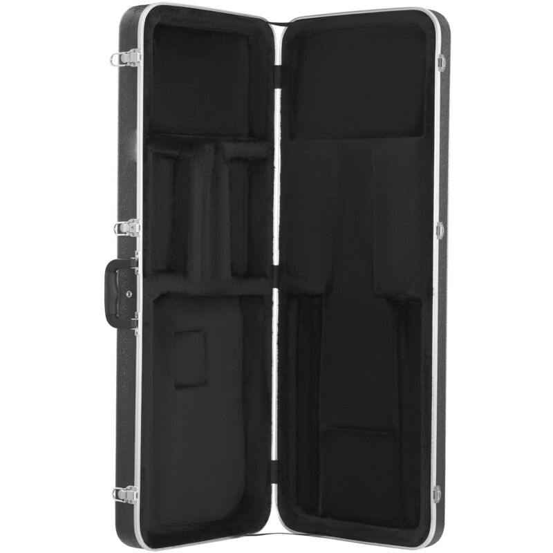 Hartschalenkoffer für E-Gitarre, 41,34 Zoll, rechteckige ABS-Hartschale mit Schloss, weichem Futter, Griff, für 39 Zoll E-Gitarre, schwarz - Mophorn