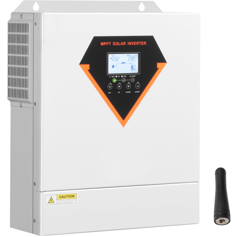 Mophorn - Hybrid-Solarwechselrichter, 3500 w, multifunktionaler Wechselrichter mit reinem Sinus, 24 v dc auf 220/230 v ac, ausgestattet mit