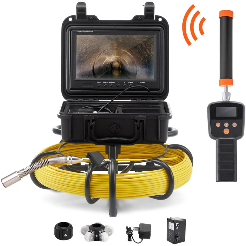 Mophorn Kanalisation Kamera Rohr Inspektion Kamera w / 512hz Sonde 9in 720p Bildschirm 165 ft