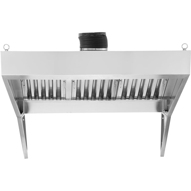 Mophorn kommerzielle Dunstabzugshaube, 6 Fuß für Food Truck. 201 Edelstahl. 3 abnehmbare Filter. Rostbeständig. Ideal für Küche/Restaurant